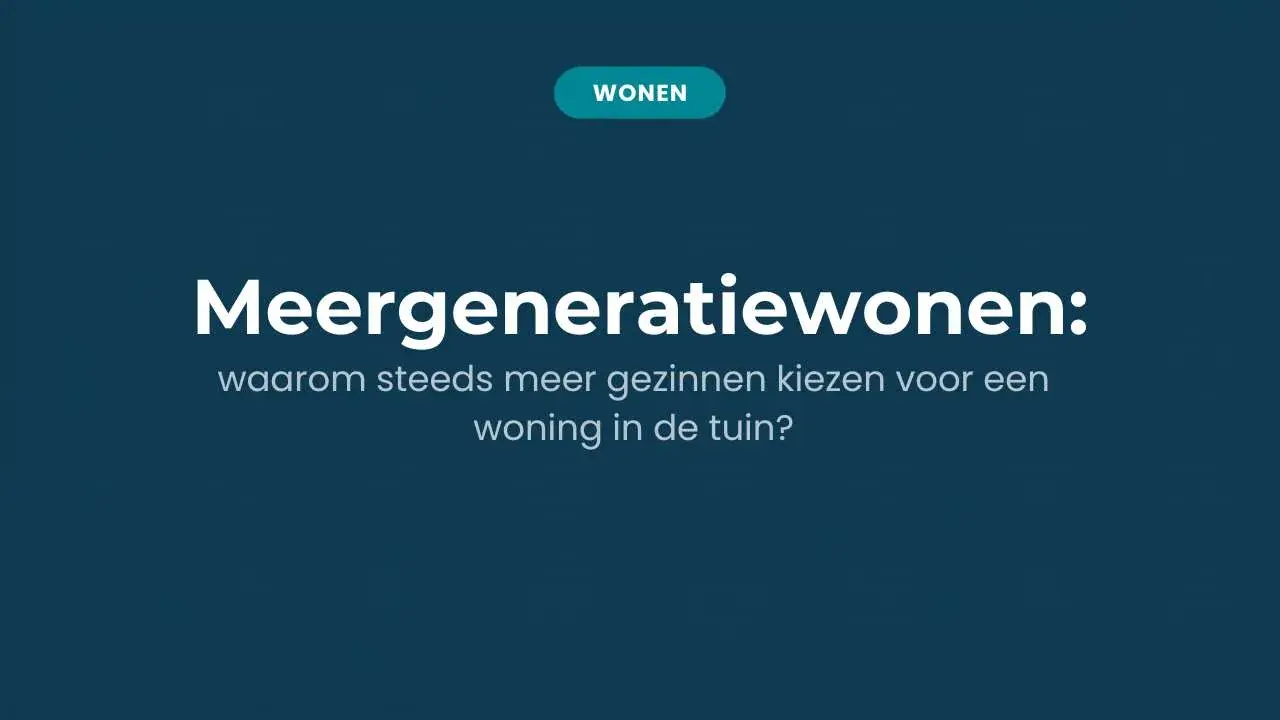 Drie generaties samen in de tuin bij een mantelzorgwoning
