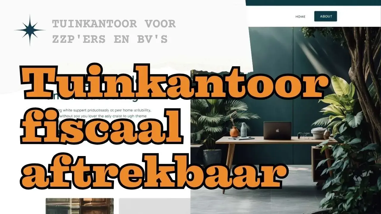 Zzp'er werkt in een prefab tuinkantoor met grote raampartij