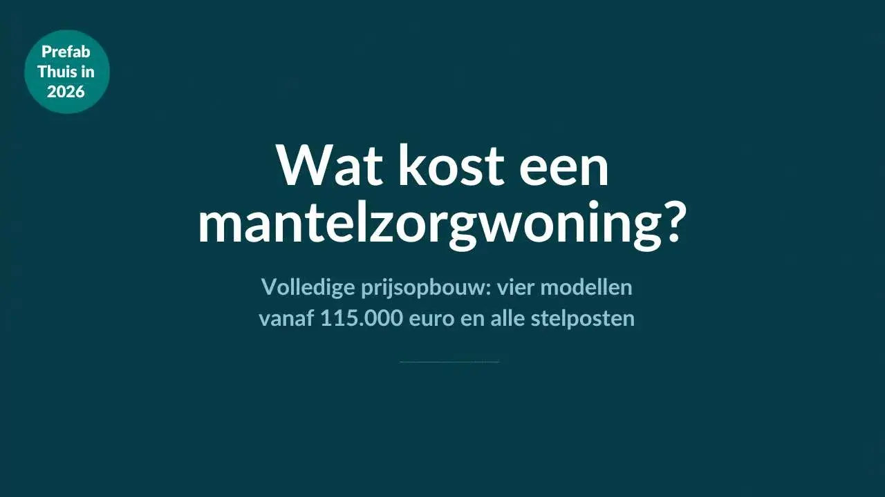 Interieur van een prefab mantelzorgwoning met open keuken en zithoek
